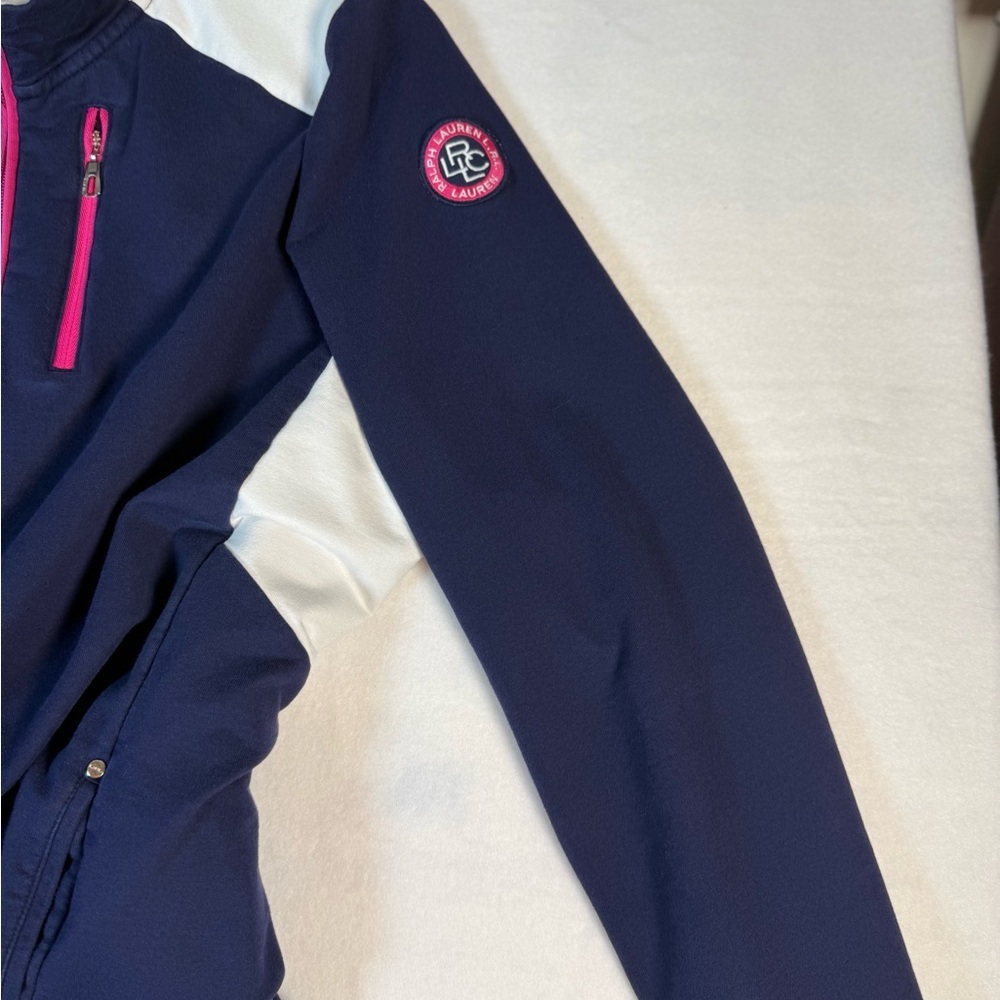 Lauren Ralph Lauren Activewear Blue, White and Pink Zip-up Jacket Size 1X - Picture 8 of 11